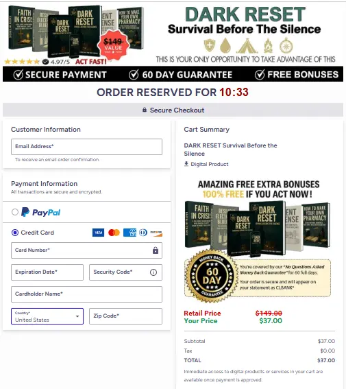 Dark Reset - Secure Checkout 